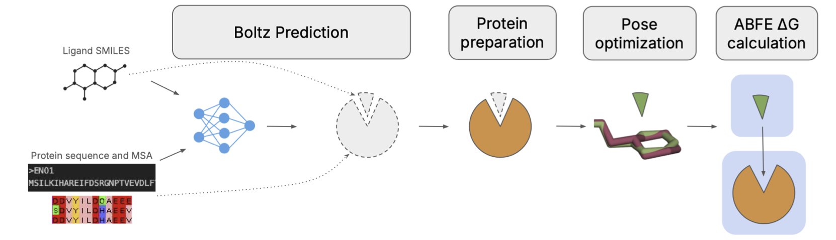 Boltz-ABFE 框架将 AI 预测的蛋白质结构，首次成功用于高精度的自由能微扰（FEP）计算。
